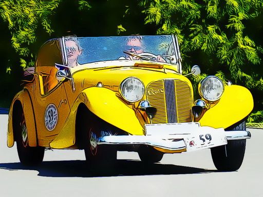 Old Cars Puzzle - browser game screenshot