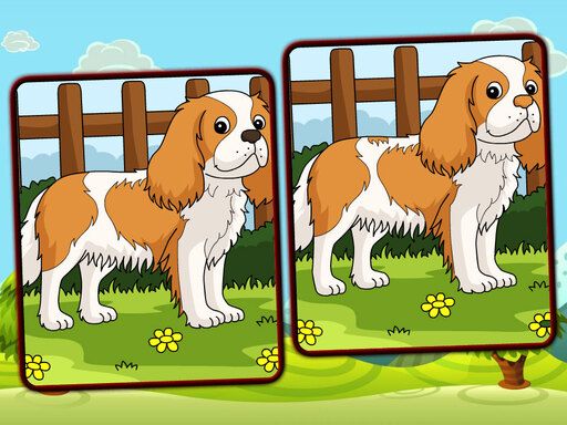 Dogs Spot The Differences Dogs Spot The Differences - browser game screenshot