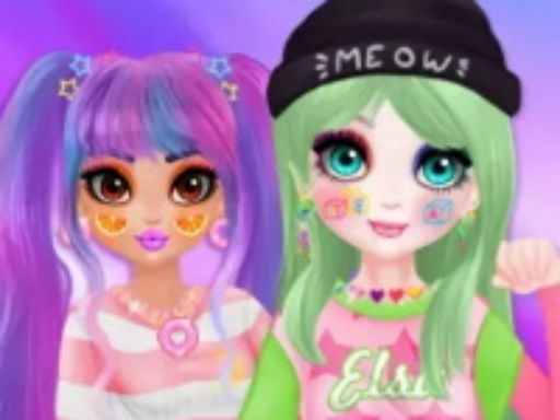 Princess E-Girl vs Soft Girl - Makeover Game - browser game screenshot