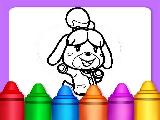 Animal Crossing Coloring Pages - browser game screenshot