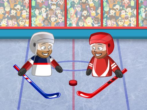 Puppet Hockey Battle - browser game screenshot