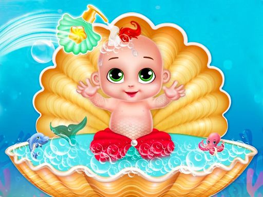 Mermaid Baby Care - browser game screenshot