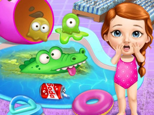 Sweet Baby Hotel Cleanup - browser game screenshot