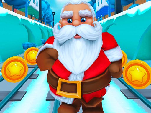 Subway Santa Runner Christmas - browser game screenshot