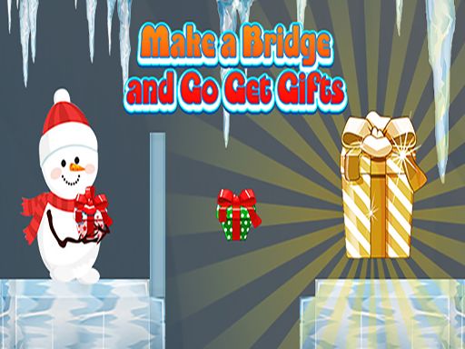 Make a Bridge and Go Get Gifts Ice Make a Bridge and Go Get Gifts Ice - browser game screenshot