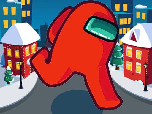 Among Us Christmas Run - browser game screenshot