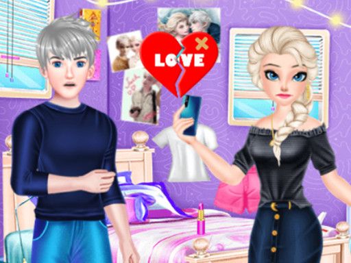Elsa Heart Break Time - browser game screenshot