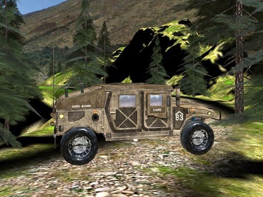 Humvee Offroad Sim - browser game screenshot