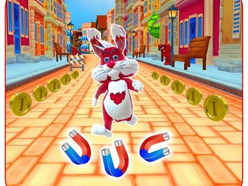 Subway Bunny Run Rush Rabbit Runner Game - browser game screenshot
