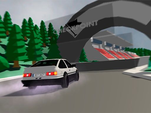Low poly car racing - browser game screenshot