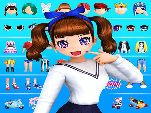 Dress up-3D beauty girls - browser game screenshot