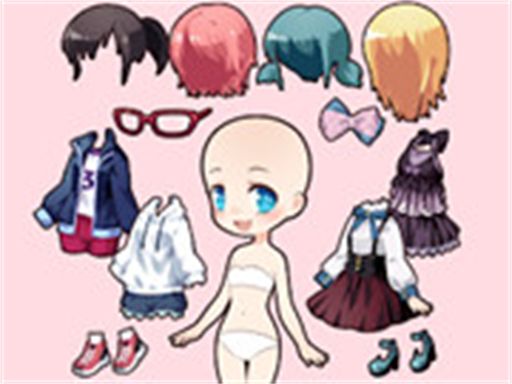 Chibi Anime Princess Doll - browser game screenshot