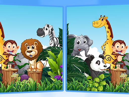 Find Seven Differences - Animals - browser game screenshot