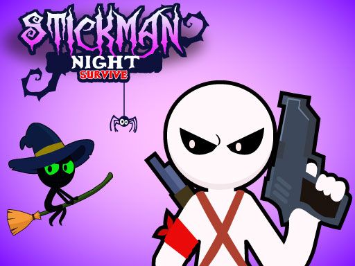 Stickman Night Survive - browser game screenshot