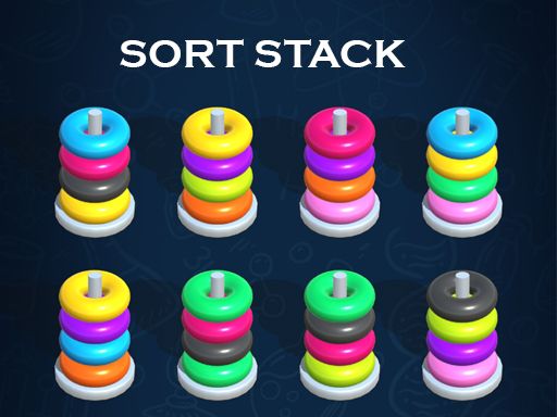 Sort Stack color Hoop Game - browser game screenshot