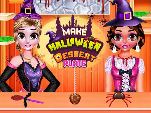 Make Halloween Dessert Plate - browser game screenshot