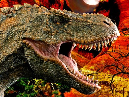 T-Rex Dinosaur Jigsaw - browser game screenshot
