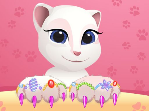 Talking Tom  Angela Great Manicure	 - browser game screenshot