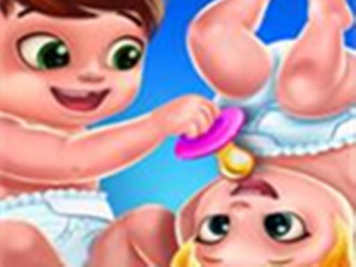 Baby Twins Caring Day - browser game screenshot