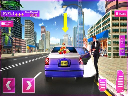Wedding City Car Driving Service - browser game screenshot