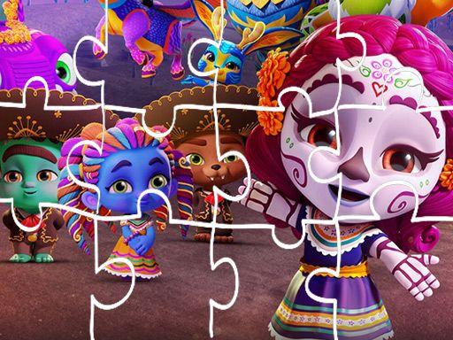 Super Monster Halloween Jigsaw Game - browser game screenshot