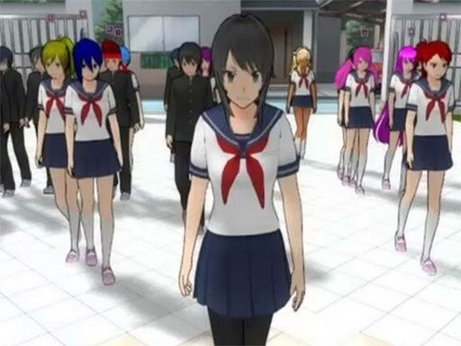 Sakura School Girl Yandere Simulator - browser game screenshot