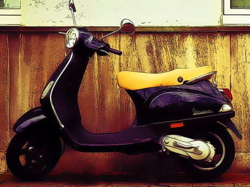 City Scooter Bike Jigsaw - browser game screenshot