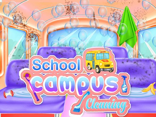 School Campus Cleaning - browser game screenshot