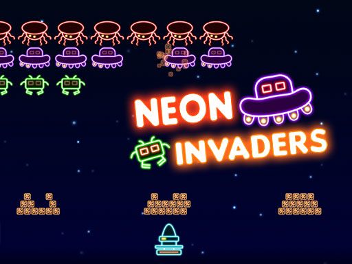 Neon Invaders Classic - browser game screenshot