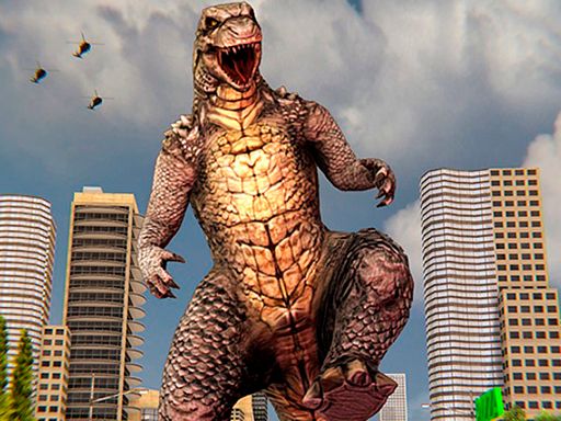 Monster Dinosaur Rampage City Attack - browser game screenshot