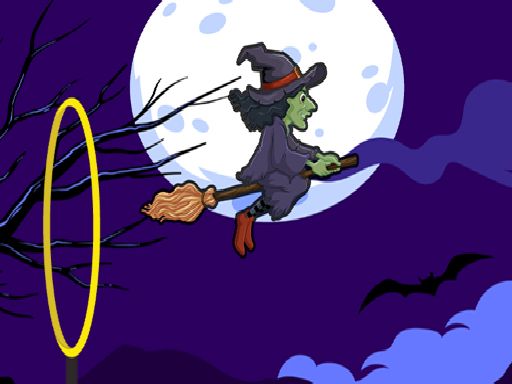 Flying witch halloween - browser game screenshot
