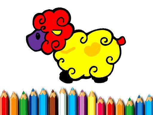 Baby Sheep Coloring Book - browser game screenshot