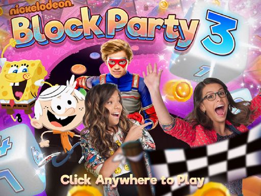 Nick Block Party 3 - browser game screenshot
