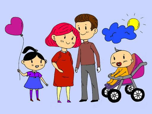 Happy Family Coloring Book - browser game screenshot