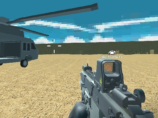 Blocky Combat Swat Vehicle Desert - browser game screenshot