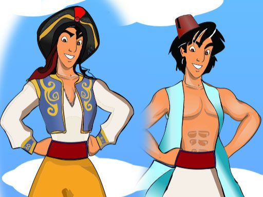 Aladdin Dress Up - browser game screenshot