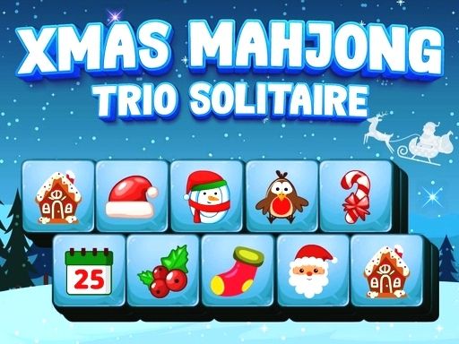 Xmas Mahjong Trio Solitaire - browser game screenshot