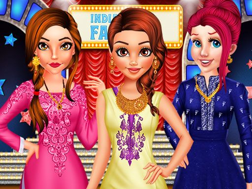PRINCESS INDIAN GALA FASHION - browser game screenshot