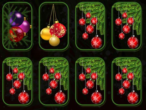 Christmas Ornaments Memory - browser game screenshot