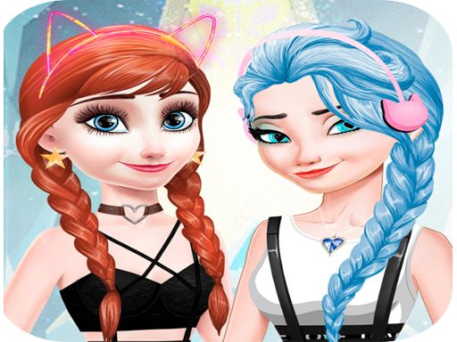 elsa and anna Dress Up Makeup - browser game screenshot