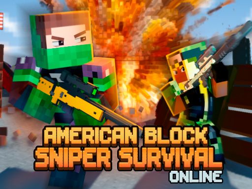 American Block Sniper Survival Online - browser game screenshot