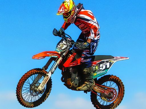 Flying Dirt Bike Stunts Puzzle Flying Dirt Bike Stunts Puzzle - browser game screenshot