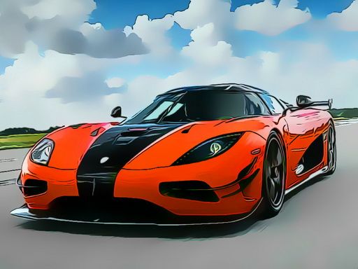 Luxury Swedish Cars Jigsaw - browser game screenshot