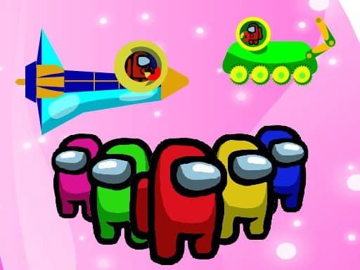 Among Us Space Colorfull - Pin Pull Game - browser game screenshot