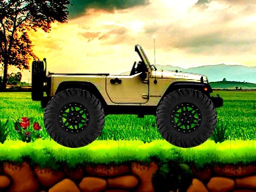 Jeep Wheelie - browser game screenshot