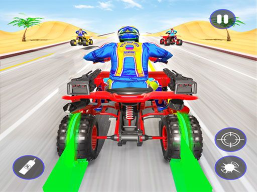 Quad Bike Traffic Shooting Games 2020: Bike Games - browser game screenshot