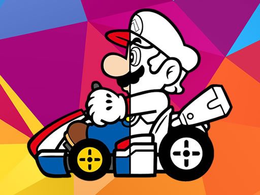 Mario Driving Coloring Book - browser game screenshot