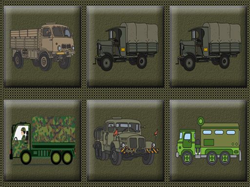 Army Trucks Memory - browser game screenshot