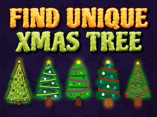 Find Unique Xmas Tree - browser game screenshot