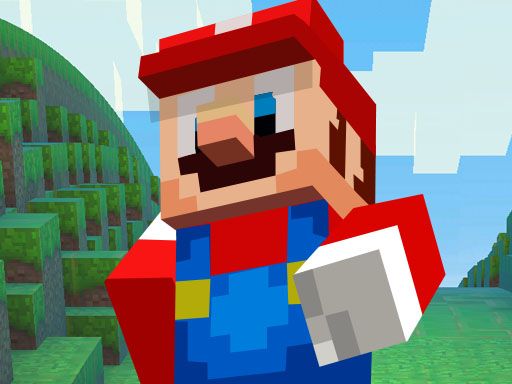 Super Mario MineCraft Runner - browser game screenshot